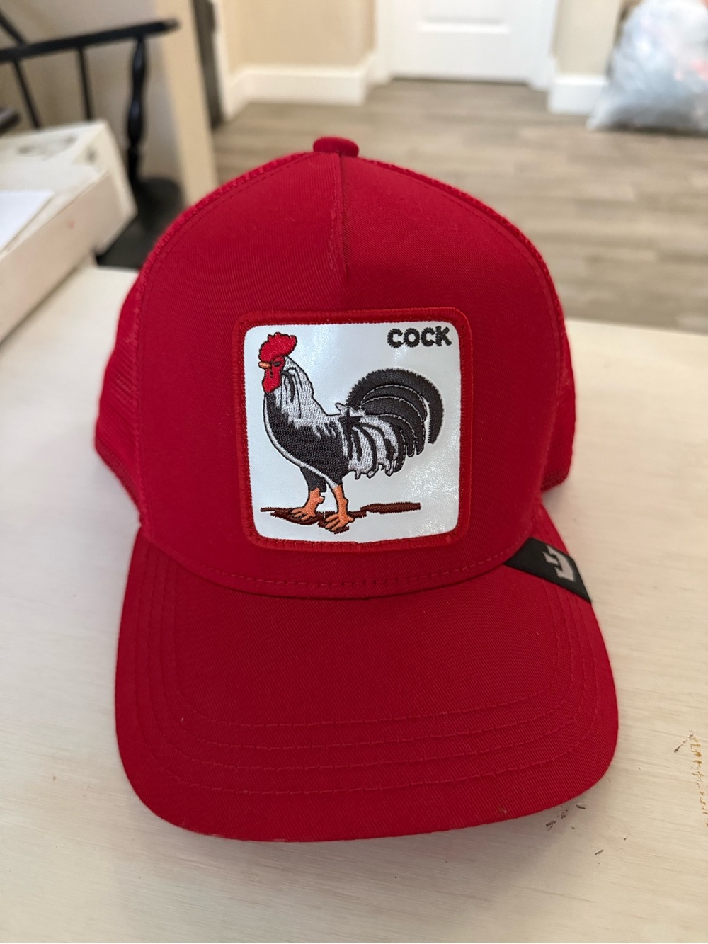 Goorin Bros Red Rooster Patch Trucker Hat